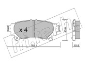 955.0 Sada brzdových destiček, kotoučová brzda fri.tech.