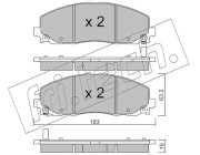 962.0 Sada brzdových destiček, kotoučová brzda fri.tech.