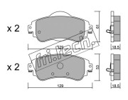 965.0 Sada brzdových destiček, kotoučová brzda fri.tech.