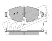 966.0 Sada brzdových destiček, kotoučová brzda fri.tech.