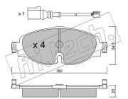 966.0W Sada brzdových destiček, kotoučová brzda fri.tech.