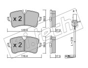 971.0W Sada brzdových destiček, kotoučová brzda fri.tech.