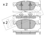 983.0 Sada brzdových destiček, kotoučová brzda fri.tech.