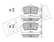 984.0 Sada brzdových destiček, kotoučová brzda fri.tech.