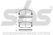 1501224506 Sada brzdových destiček, kotoučová brzda sbs