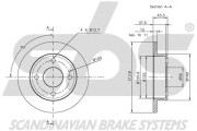 1815312212 Brzdový kotouč sbs