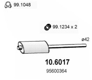 10.6017 Střední tlumič výfuku ASSO