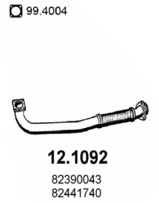 12.1092 ASSO výfukové potrubie 12.1092 ASSO