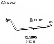 12.5005 Výfuková trubka ASSO