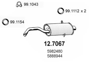 12.7067 ASSO koncový tlmič výfuku 12.7067 ASSO