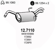 12.7110 Zadní tlumič výfuku ASSO