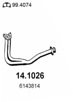 14.1026 Výfuková trubka ASSO