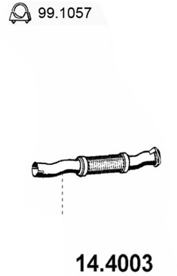 14.4003 Výfuková trubka ASSO