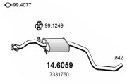 14.6059 Střední tlumič výfuku ASSO