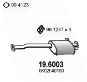 19.6003 Střední tlumič výfuku ASSO