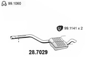 28.7029 Zadní tlumič výfuku ASSO