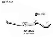 32.6025 Střední tlumič výfuku ASSO