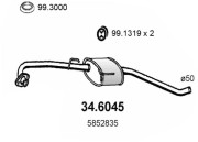 34.6045 Střední tlumič výfuku ASSO