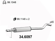 34.6097 Střední tlumič výfuku ASSO