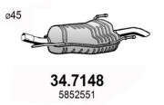 34.7148 Zadní tlumič výfuku ASSO