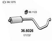 36.6026 Střední tlumič výfuku ASSO