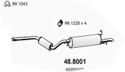 48.8001 Střední-/zadní tlumič výfuku ASSO