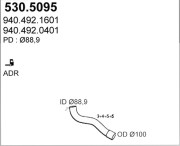 530.5095 Výfuková trubka ASSO