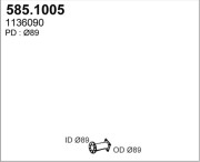 585.1005 ASSO výfukové potrubie 585.1005 ASSO