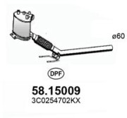 58.15009 Filtr pevnych castic, vyfukovy system ASSO