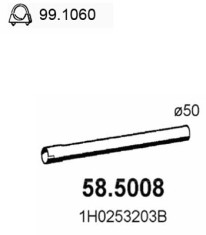 58.5008 Výfuková trubka ASSO