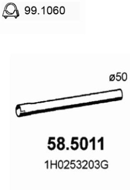 58.5011 ASSO výfukové potrubie 58.5011 ASSO