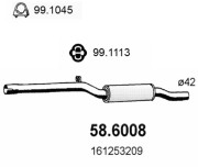 58.6008 Střední tlumič výfuku ASSO