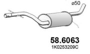 58.6063 Střední tlumič výfuku ASSO