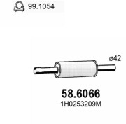 58.6066 Střední tlumič výfuku ASSO