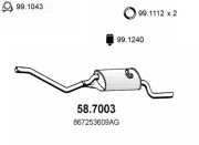 58.7003 Zadní tlumič výfuku ASSO