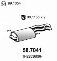 58.7041 Zadní tlumič výfuku ASSO