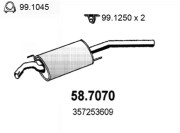 58.7070 Zadní tlumič výfuku ASSO