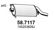 58.7117 Zadní tlumič výfuku ASSO