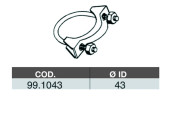 99.1043 ASSO spojka trubiek výfukového systému 99.1043 ASSO
