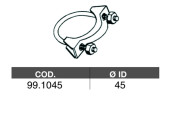 99.1045 ASSO spojka trubiek výfukového systému 99.1045 ASSO