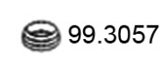99.3057 Těsnicí kroužek, výfuková trubka ASSO