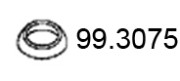 99.3075 Těsnicí kroužek, výfuková trubka ASSO