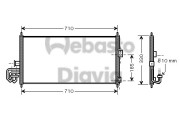 82D0225462A Kondenzátor, klimatizace WEBASTO
