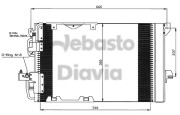 82D0225478A Kondenzátor, klimatizace WEBASTO