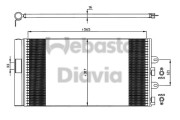 82D0225594A Kondenzátor, klimatizace WEBASTO
