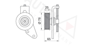 654338 AUTEX napínacia kladka rebrovaného klinového remeňa 654338 AUTEX