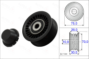 654979 AUTEX vratná/vodiaca kladka rebrovaného klinového remeňa 654979 AUTEX