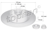 701 476 TOPRAN brzdový kotúč 701 476 TOPRAN