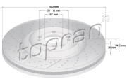 409 322 Brzdový kotouč COATED TOPRAN