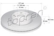 600 598 Brzdový kotouč COATED TOPRAN